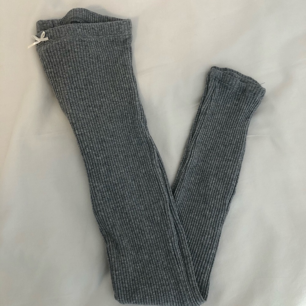 PINK CHICKEN NWOT rib knit leggings grey sz 8